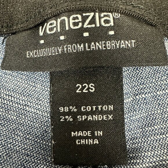 Venezia Lane Bryant Women's Blue Straight-Leg Jeans Size 22S - Picture 3 of 4